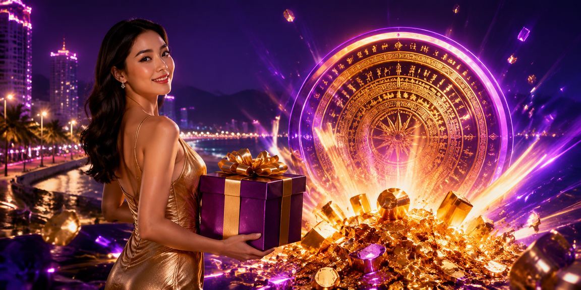 Cảnh đêm Nha Trang với đèn neon cá cược sôi động